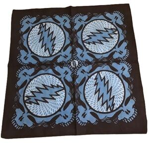 Grateful Dead bright blue steal your face bandana NWT